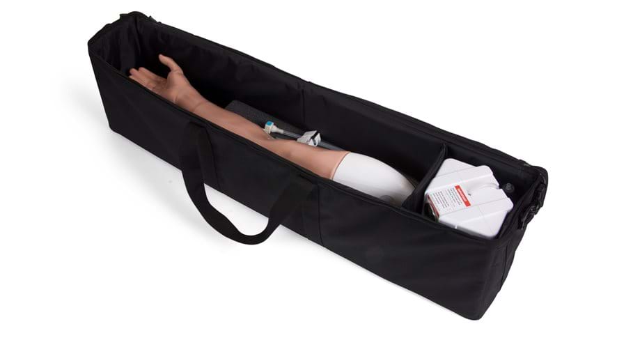 Safely store your Venipuncture Arm and equipment in the venepuncture army carry case 