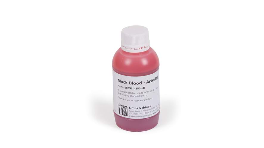 250ml synthetic solution of arterial mock blood
