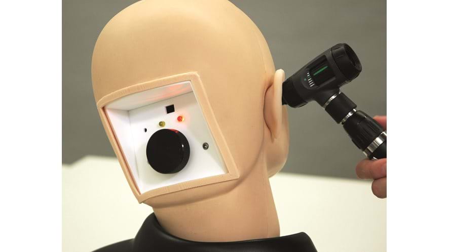 Alarm system for excessive force during Otoscopy using Ear Examination Simulator II 