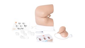 Male Rectal Examination Trainer Advanced in Light Skin Tone for rectal and prostate examination simulation with pathologies 