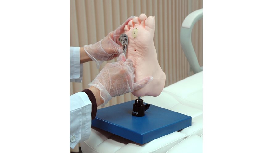 Kyoto Kagaku Medical foot Care Model provides training for the simple trimming of nails and callosities