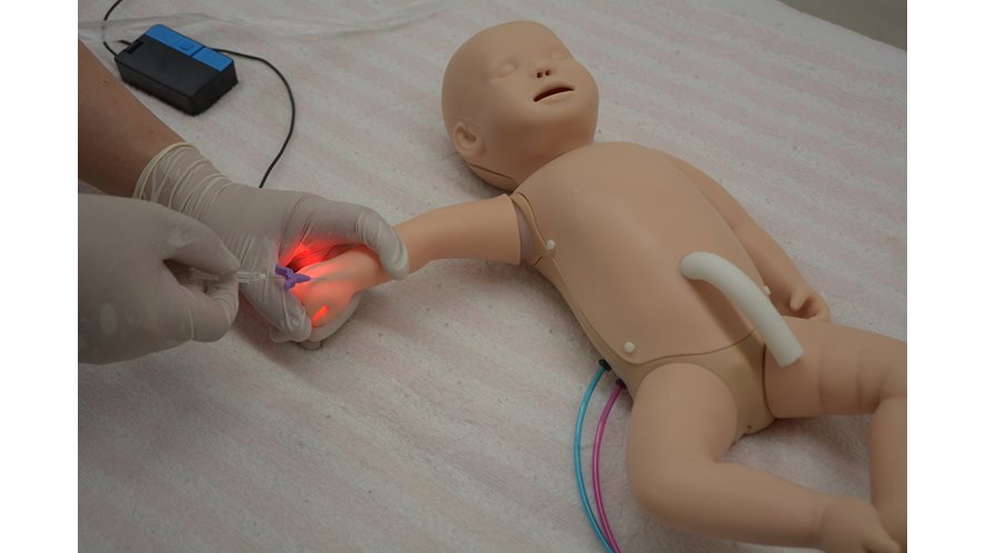 trans-illumination for peripheral IV placement using the NCPR Simulator Plus II
