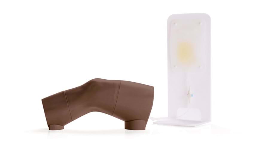 Knee Aspiration & Injection Trainer with Ultrasound Capabilities in Dark Skin Tone