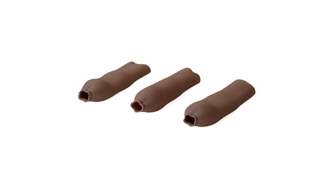Replacement Dark Skin Tone Foreskins for the Male Catheterization Trainer.