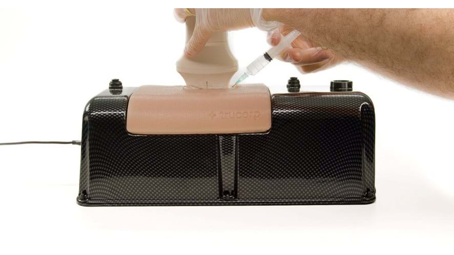 TruNerve Block by Trucorp simulates fluid entry and removal and the use of ultrasound 